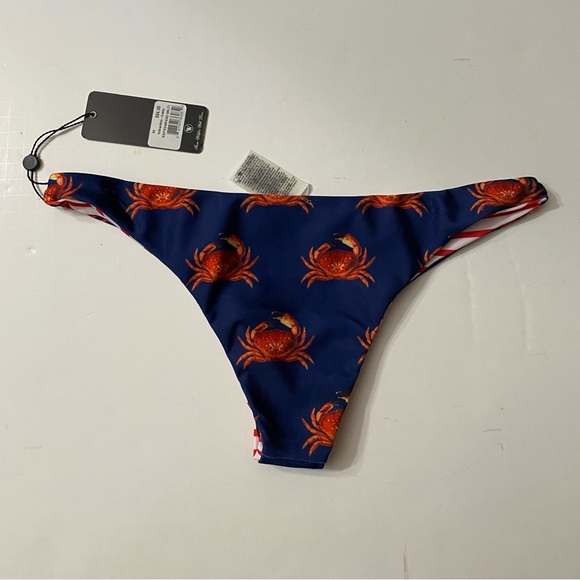 NWT Wildfox Crabby Stripe Reversible Bikini Bottom - Picture 8 of 13